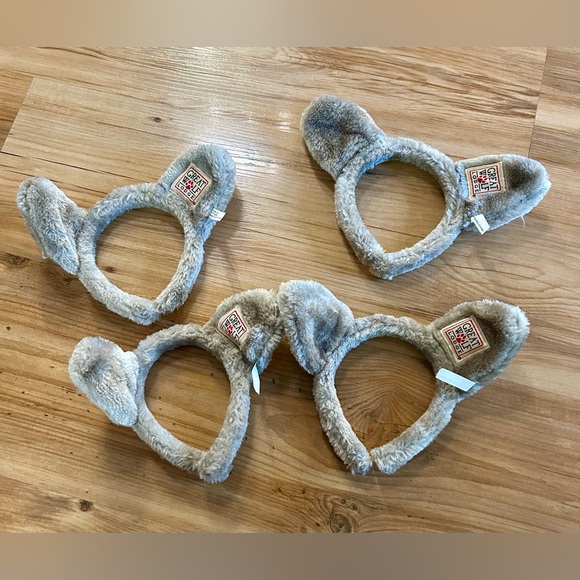 Great Wolf Lodge Ears Set of 4 OS kids Costume Halloween Gray Furry - Picture 1 of 1